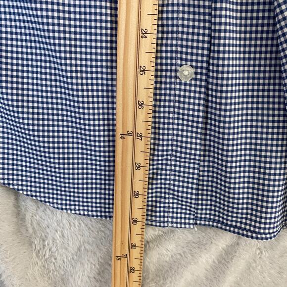 Vineyard Vines Mens Preppy Whale Shirt Button Down Long Sleeve M Blue Gingham - Picture 8 of 9